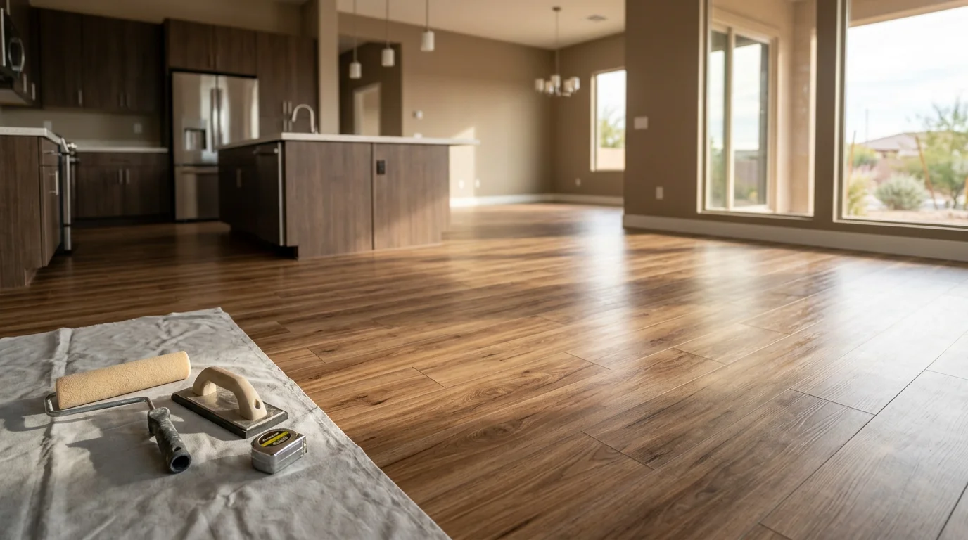 New flooring installation in residential home