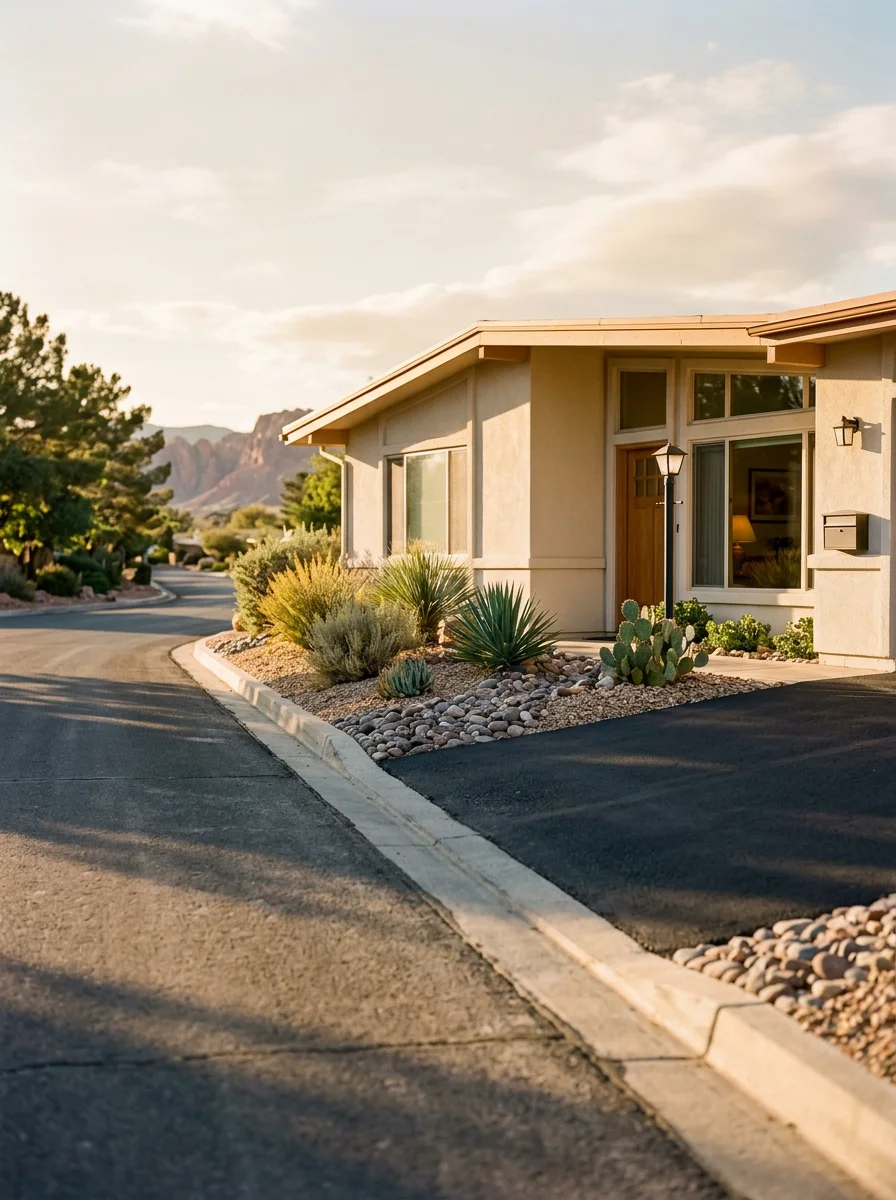 Detailed exterior work on a Boulder City property showing craftsmanship and character.